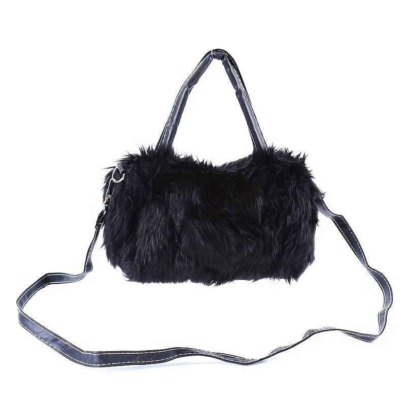 Y2K Fluffy Crossbody Bag Faux Fur Shoulder Purse