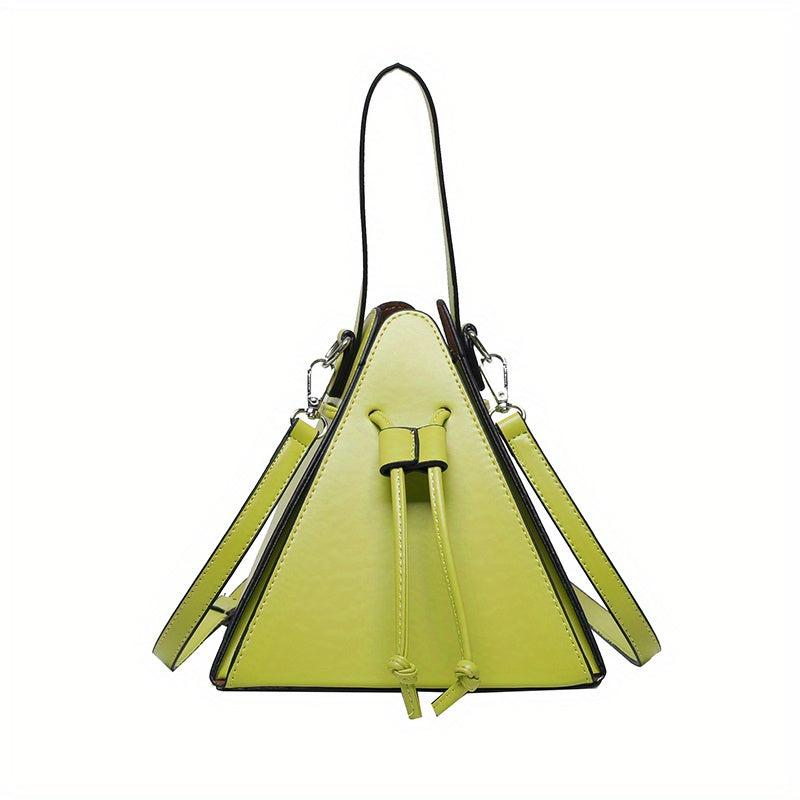 Mini Drawstring Crossbody Bag Faux Leather Clutch Purse