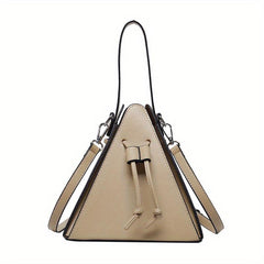 Mini Drawstring Crossbody Bag Faux Leather Clutch Purse