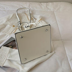 Mini Drawstring Crossbody Bag Faux Leather Clutch Purse