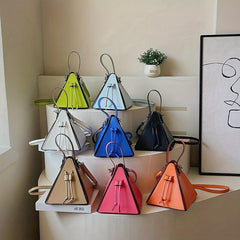 Mini Drawstring Crossbody Bag Faux Leather Clutch Purse