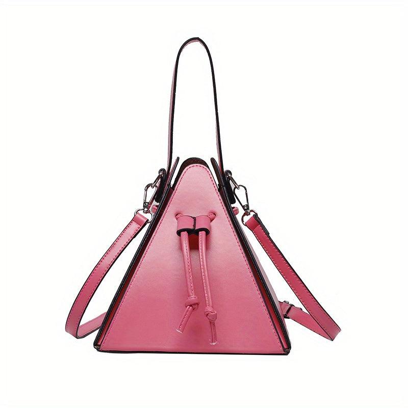 Mini Drawstring Crossbody Bag Faux Leather Clutch Purse