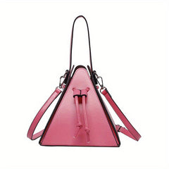 Mini Drawstring Crossbody Bag Faux Leather Clutch Purse
