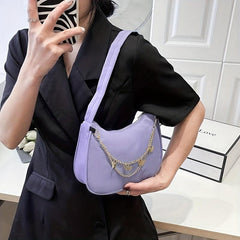Butterfly Chain Shoulder Bag Lightweight Zipper Handbag