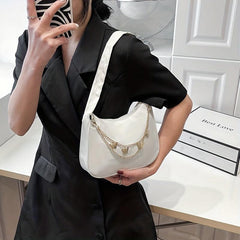 Butterfly Chain Shoulder Bag Lightweight Zipper Handbag