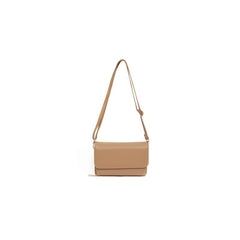 Minimalist Solid Square Shoulder Bag Flap Bag Crossbody Purse
