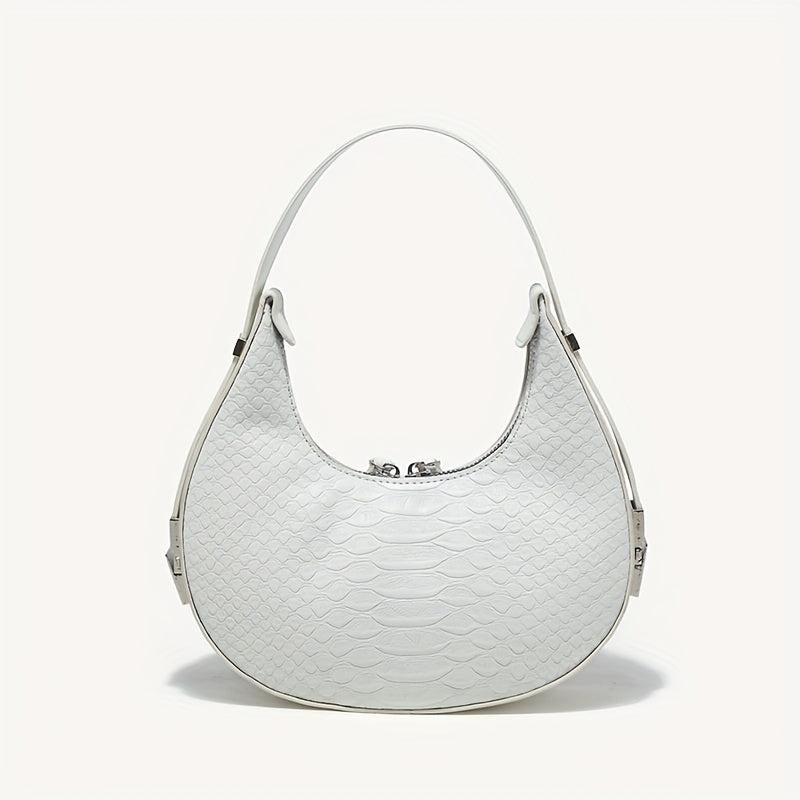 Crocodile Hobo Bag Women Vegan Leather Shoulder Purse