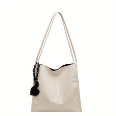 Large Capacity Hobo Bag Vegan PU Shoulder Bag Women's Casual Handbag & Tote