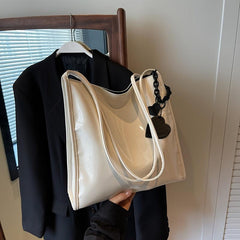 Large Capacity Hobo Bag Vegan PU Shoulder Bag Women's Casual Handbag & Tote