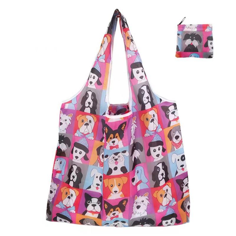 Large Capacity Printed Tote Bag Lightweight Foldable Shopping Bag