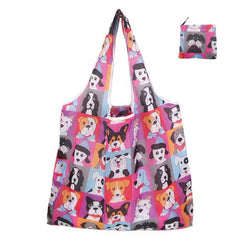 Large Capacity Printed Tote Bag Lightweight Foldable Shopping Bag