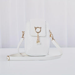 Minimalist Braided Shoulder Bag Zipper Phone Coin Purse