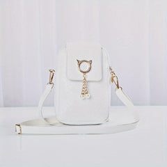 Minimalist Braided Shoulder Bag Zipper Phone Coin Purse