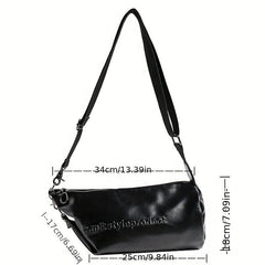 Niche Letter Embossed Crossbody Bag Large Capacity All Match