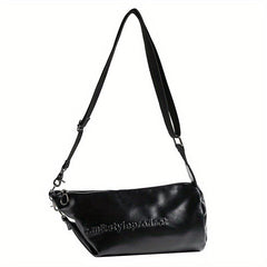 Niche Letter Embossed Crossbody Bag Large Capacity All Match