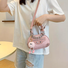 Niche Boston Satchel Bag Women's Chain Handbag