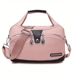 Zipper Shoulder Bag Top Handle Handbag Adjustable Strap