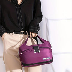 Zipper Shoulder Bag Top Handle Handbag Adjustable Strap
