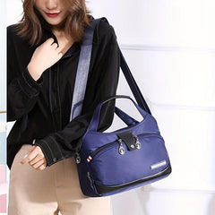 Zipper Shoulder Bag Top Handle Handbag Adjustable Strap