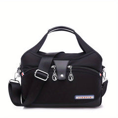 Zipper Shoulder Bag Top Handle Handbag Adjustable Strap
