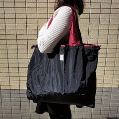Foldable Drawstring Grocery Tote Bag Lightweight Shoulder Bag