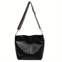 Retro Style Crossbody Bag Large Capacity Shoulder Bag Geometric Strap Hobo Bag