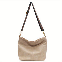 Retro Style Crossbody Bag Large Capacity Shoulder Bag Geometric Strap Hobo Bag
