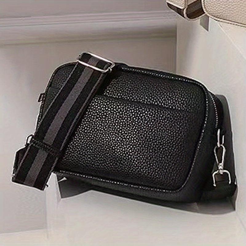 Minimalist Shoulder Bag Crossbody with Wide Strap