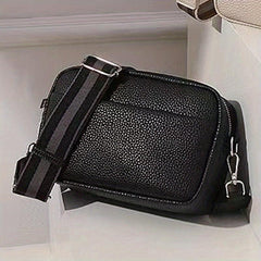 Minimalist Shoulder Bag Crossbody with Wide Strap