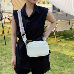 Minimalist Shoulder Bag Crossbody with Wide Strap