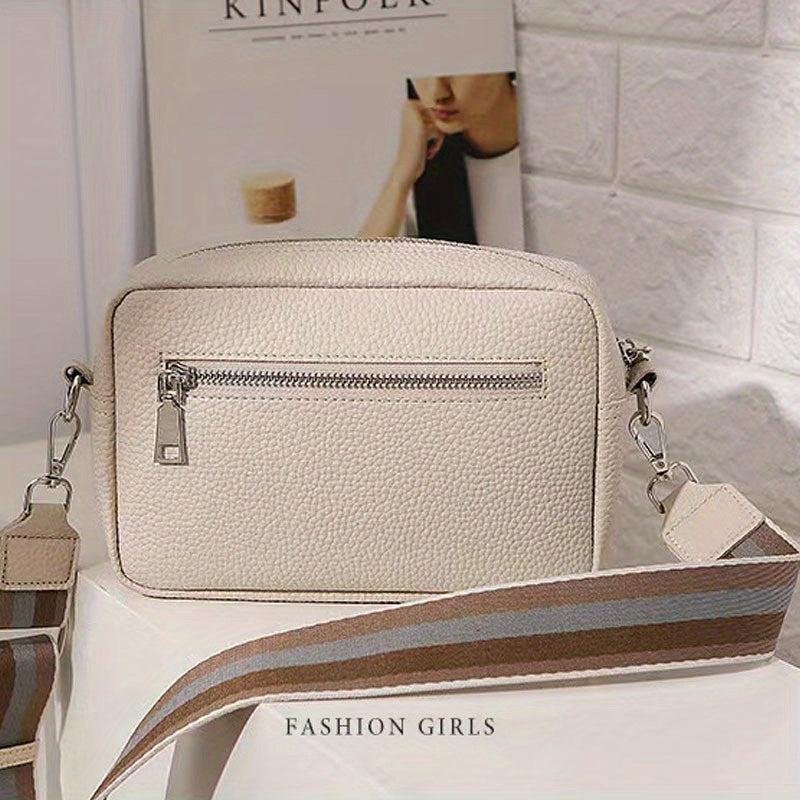 Minimalist Shoulder Bag Crossbody with Wide Strap