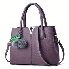 Large Capacity Tote Bag PU Leather Shoulder Bag