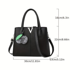 Large Capacity Tote Bag PU Leather Shoulder Bag