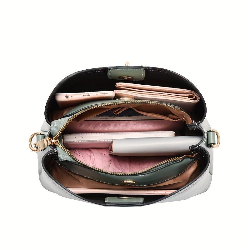 Butterfly Decor Crossbody Bag PU Leather Purse Women's Shoulder & Handbag