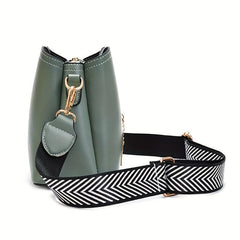 Butterfly Decor Crossbody Bag PU Leather Purse Women's Shoulder & Handbag