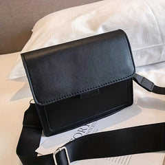 Mini Flap Crossbody Bag Wide Strap Purse Classic Shoulder Bag