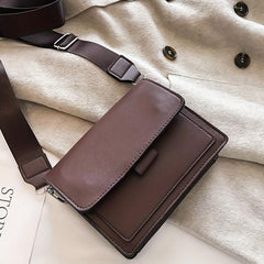 Mini Flap Crossbody Bag Wide Strap Purse Classic Shoulder Bag