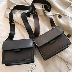 Mini Flap Crossbody Bag Wide Strap Purse Classic Shoulder Bag