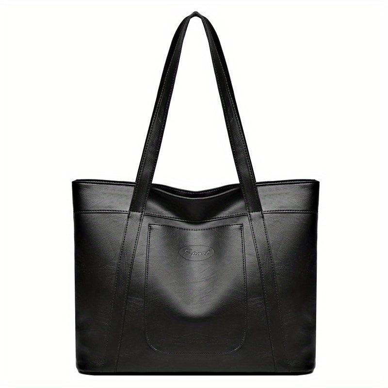 Vintage Tote Bag For Women Large Capacity Shoulder Bag Faux Leather Handbag