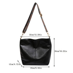 Casual Zipper Shoulder Bag Retro Style Large Capacity Crossbody Bag