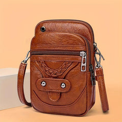 Vintage Shoulder Phone Bag Mini Zipper Crossbody Bag Casual Coin Purse