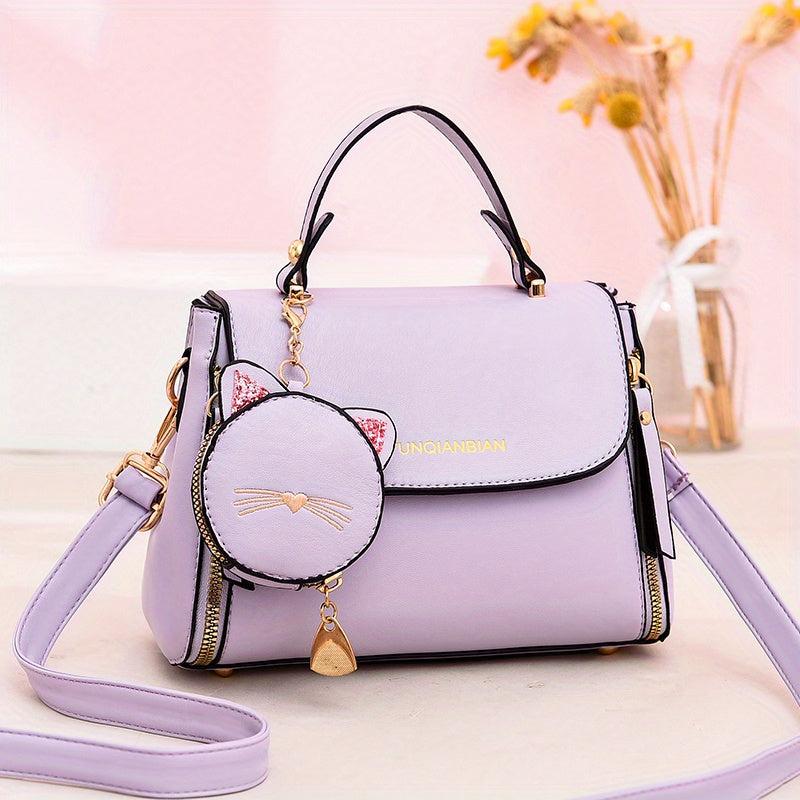 Minimalist Satchel Crossbody Bag for Work with Mini Purse