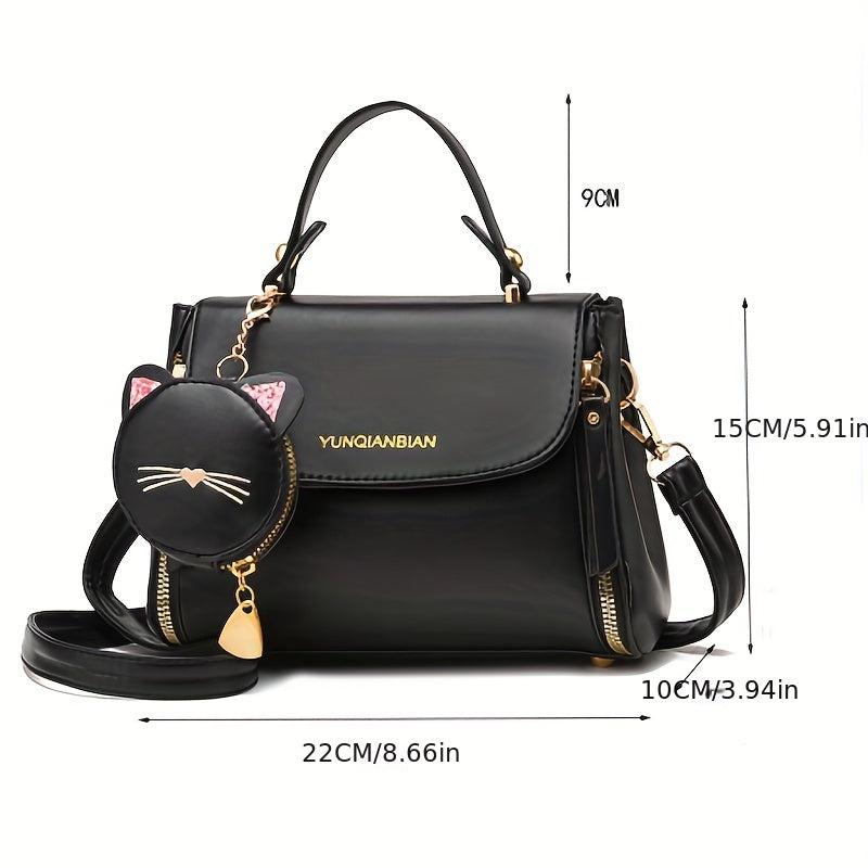 Minimalist Satchel Crossbody Bag for Work with Mini Purse