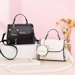 Minimalist Satchel Crossbody Bag for Work with Mini Purse