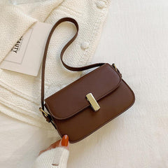 Solid Square Underarm Bag Women's Minimalist Shoulder Bag
