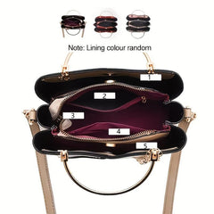 Contrast Crossbody Bag Tassel Decor Shoulder Bag Women's Top Ring