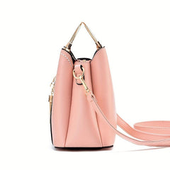 Contrast Crossbody Bag Tassel Decor Shoulder Bag Women's Top Ring