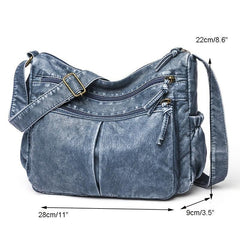 Textured PU Leather Crossbody Bag Purse