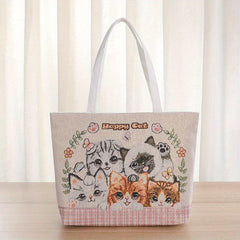 Embroidered Canvas Tote Bag Shoulder Bag Women's Handbag