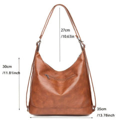 PU Shoulder Bag Zipper Front Casual Work Bag